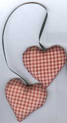 Quilted Hanging Hearts Christmas Ornament