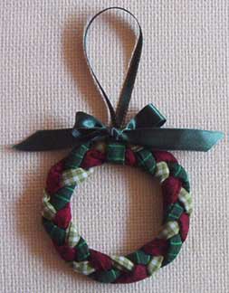 briaded wreath Christmas ornament