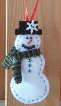 felt snowman ornament