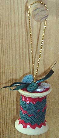 Thread Spool Christmas Ornament