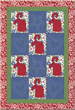 Julbockar quilted wallhanging