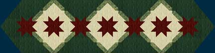 poinsettia star quilted tablerunner