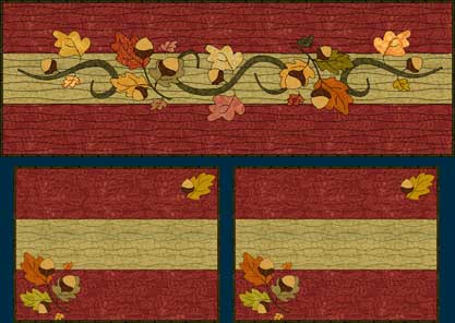 Autumn Splendor quilted tablrerunner and placemats