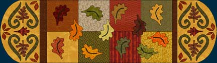 fall leaves quilted tablerunner
