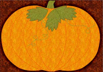 quilted pumpkin placemat