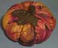 Small sculpted fabric pumpkin