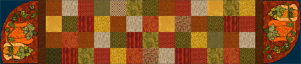 quilted pumpkin tablerunner