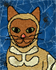 applique halloween skeleton cat