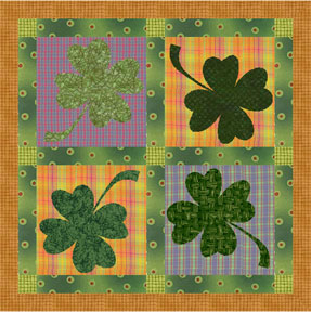 Shamrocks Applique Quilt Pattern