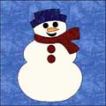 snowman applique block