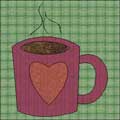 hot chocolate applique block