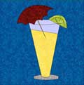 appliqu&eacute; block - glass of lemonade