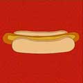appliqu&eacute; hot dog block
