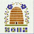 applique beehive block