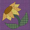 applique sunflower quilt block