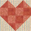 pieced patchwork heart block