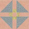 pieced lovers knot block