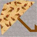 paper pieced umbrella quilt block