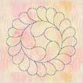 feather wreath quilting motif