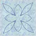 star flower quilting motif