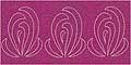 art deco flower border quilting stencil 