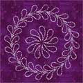 feather wreath quilting stencil