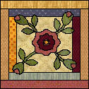 Country Flowers BOM Quilt - May 2007: Rose