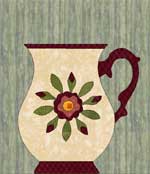 country cups applique quilt block