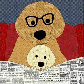 Seasons BOM Quilt Block - June 2007: Reading with Dad