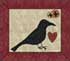 applique folk art crow
