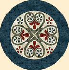 Hearts and Flowers Quilted Clock