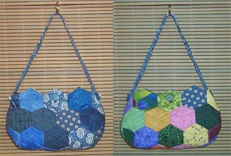 reversible quilted hexagon purse
