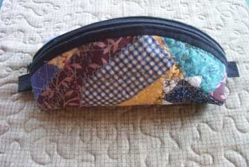 small quilted cosmetic case