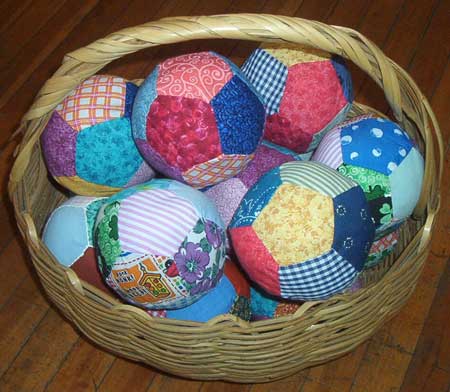 quilted fabric balls