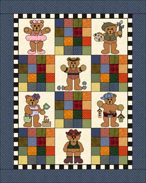 Activity Bears - Baby Quilt
