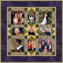 four corner photo memory quilt
