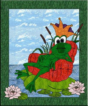 The Frog Prince Quilted Wallhanging