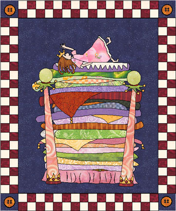 The Princess & The Pea Quilted Wallhanging