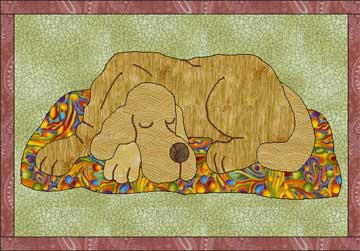 Sleeping Dog appliqu&eacute; pattern