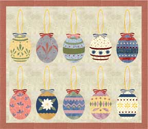 Applique Easter Egg Ornaments