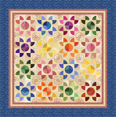 A Burst of Spring Lap Quilt