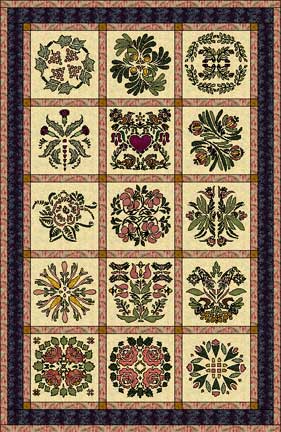 Fifteen folk art floral patterns