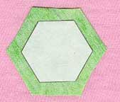 english paper piecing - step 1