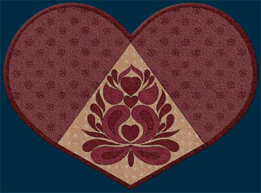 quilted heart placemat