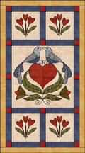 Applique Wallhanging in the style of Baltimore Album Blocks